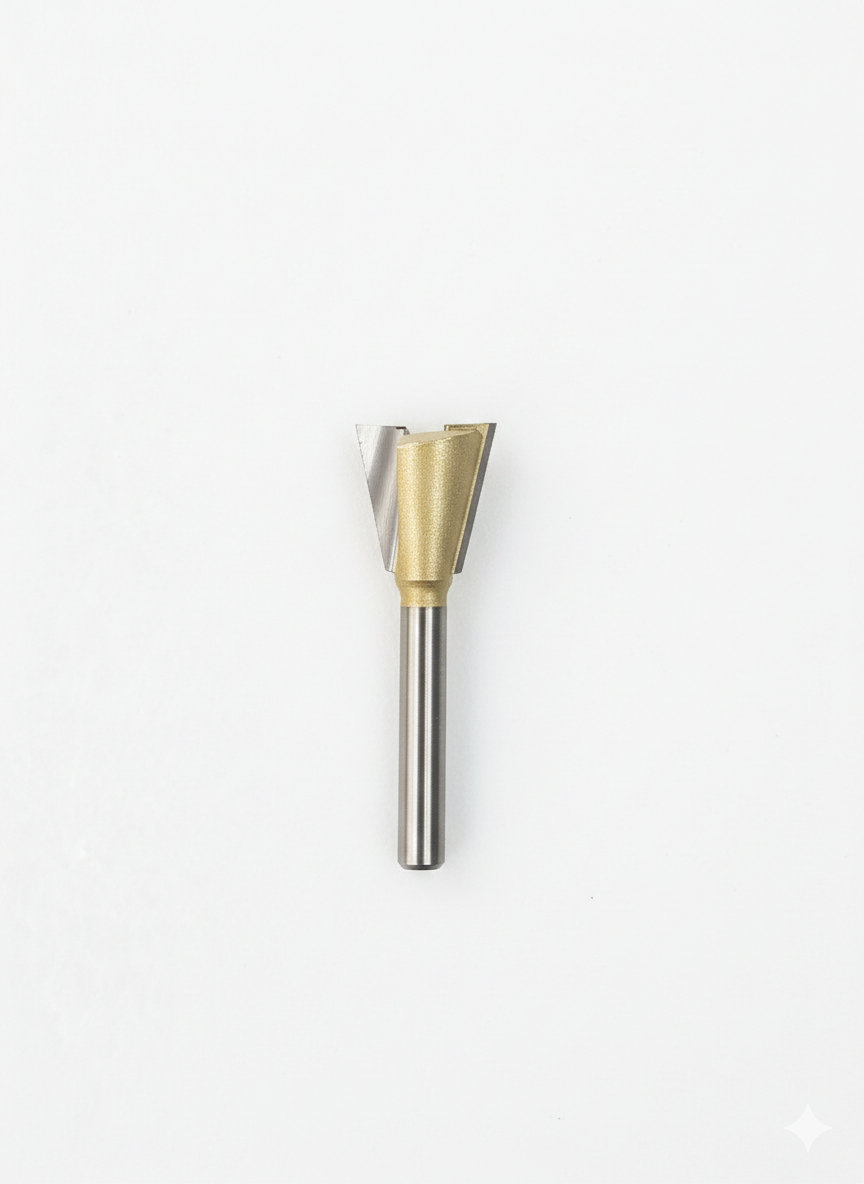 Robustline Dove Tail Router Bit Woodworking Router Accessory Premium Hardware for Door Cabinet Window Furniture and Interior Use